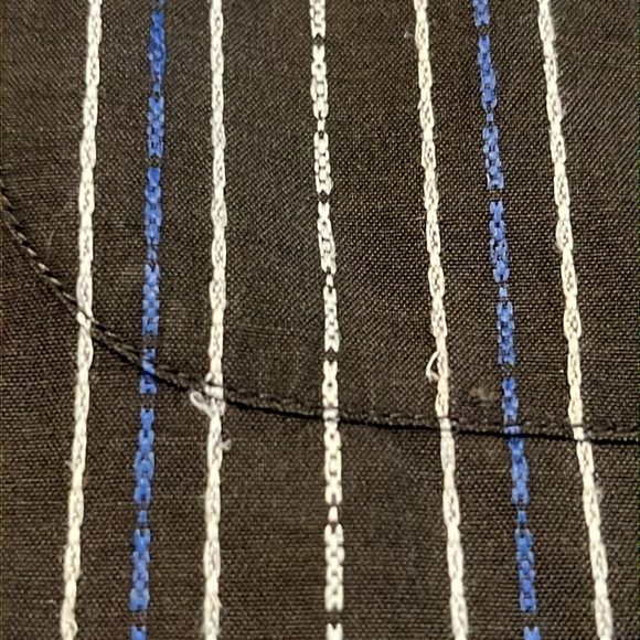 Giorgio Armani Cotton Button Down Brown Striped Shirt Size XL - Picture 11 of 14